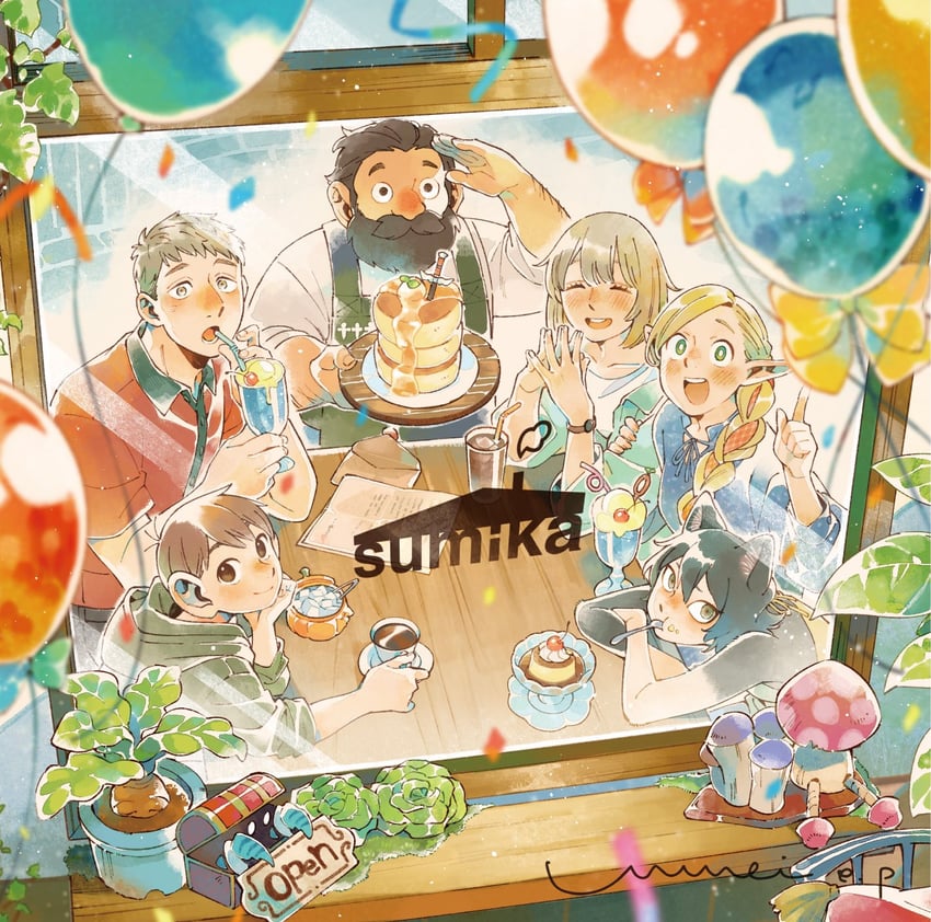 marcille donato, falin touden, laios touden, senshi, chilchuck tims, and 3 more (dungeon meshi and 1 more)
