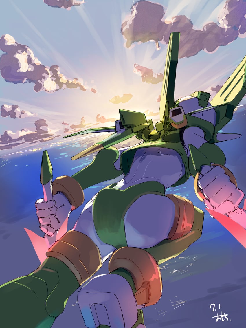 sage harpuia (mega man and 1 more) drawn by omochi_(mochi_skymega)