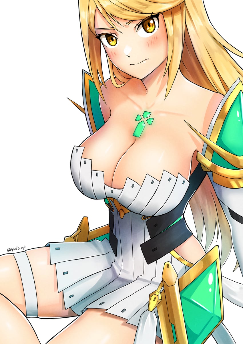 mythra (xenoblade chronicles and 1 more) drawn by you_nf