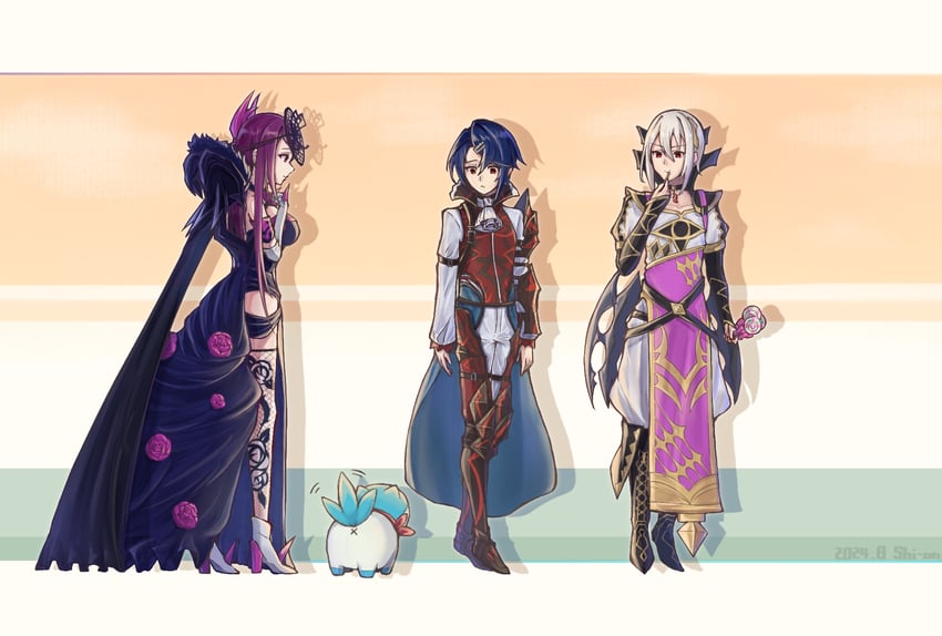 ivy, sommie, alcryst, and rafal (fire emblem and 1 more) drawn by shi-on
