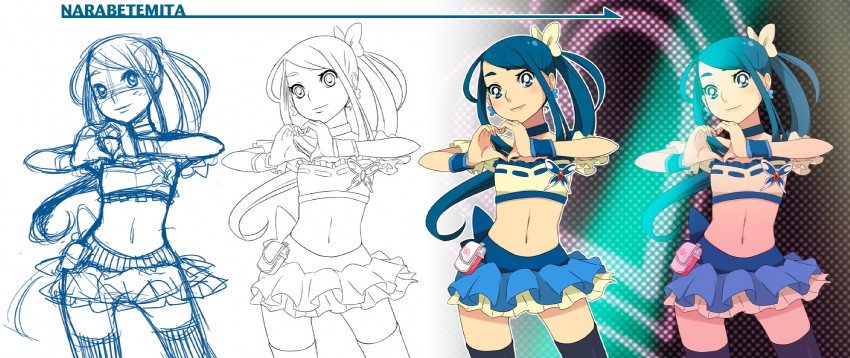 minazuki karen and cure berry (precure and 2 more) drawn by ukokkei
