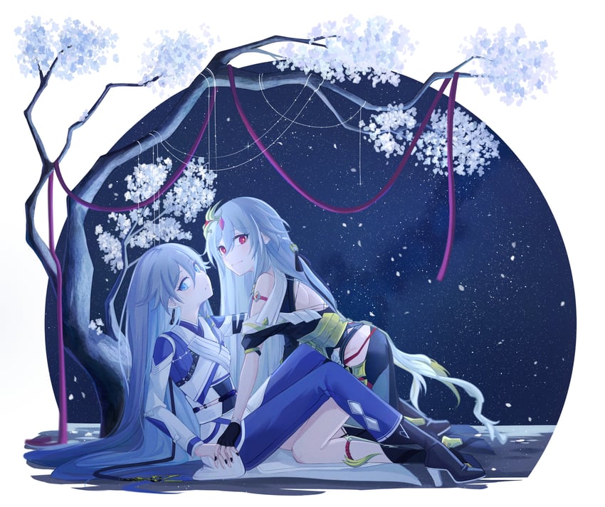 fu hua and herrscher of sentience (honkai and 1 more) drawn by yuhuria_52