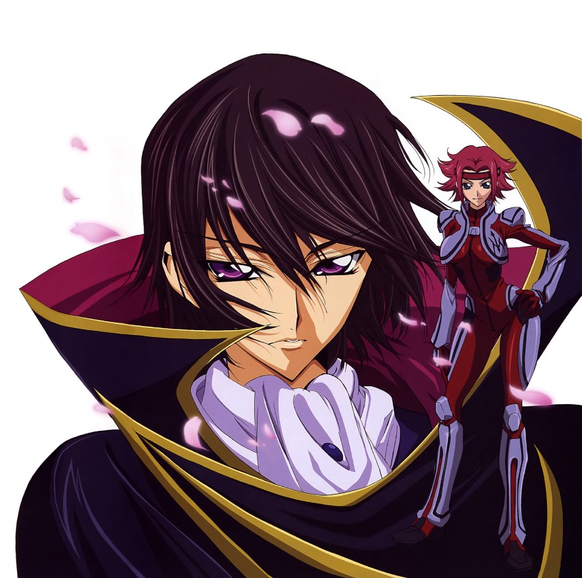 lelouch vi britannia and kouzuki kallen (code geass) drawn by sakou_yukie