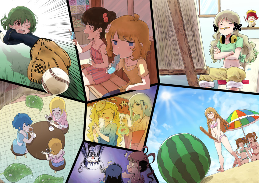 suou momoko, nanao yuriko, yokoyama nao, toyokawa fuka, kasuga mirai, and 11 more (idolmaster and 2 more) drawn by potatochip