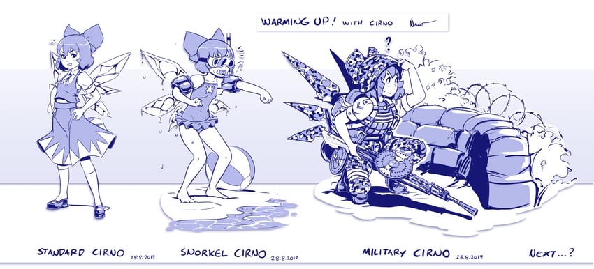 cirno (touhou) drawn by nsio