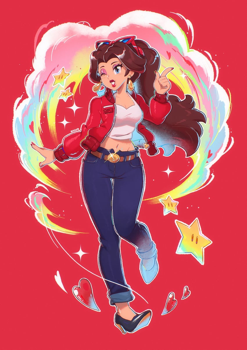 pauline (mario and 2 more) drawn by saiwo_(saiwoproject)
