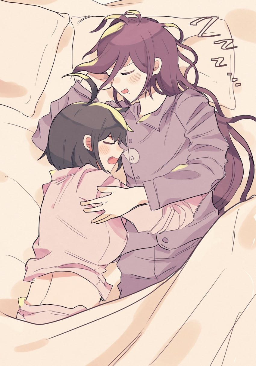 fukawa toko and naegi komaru (danganronpa and 1 more) drawn by uru...