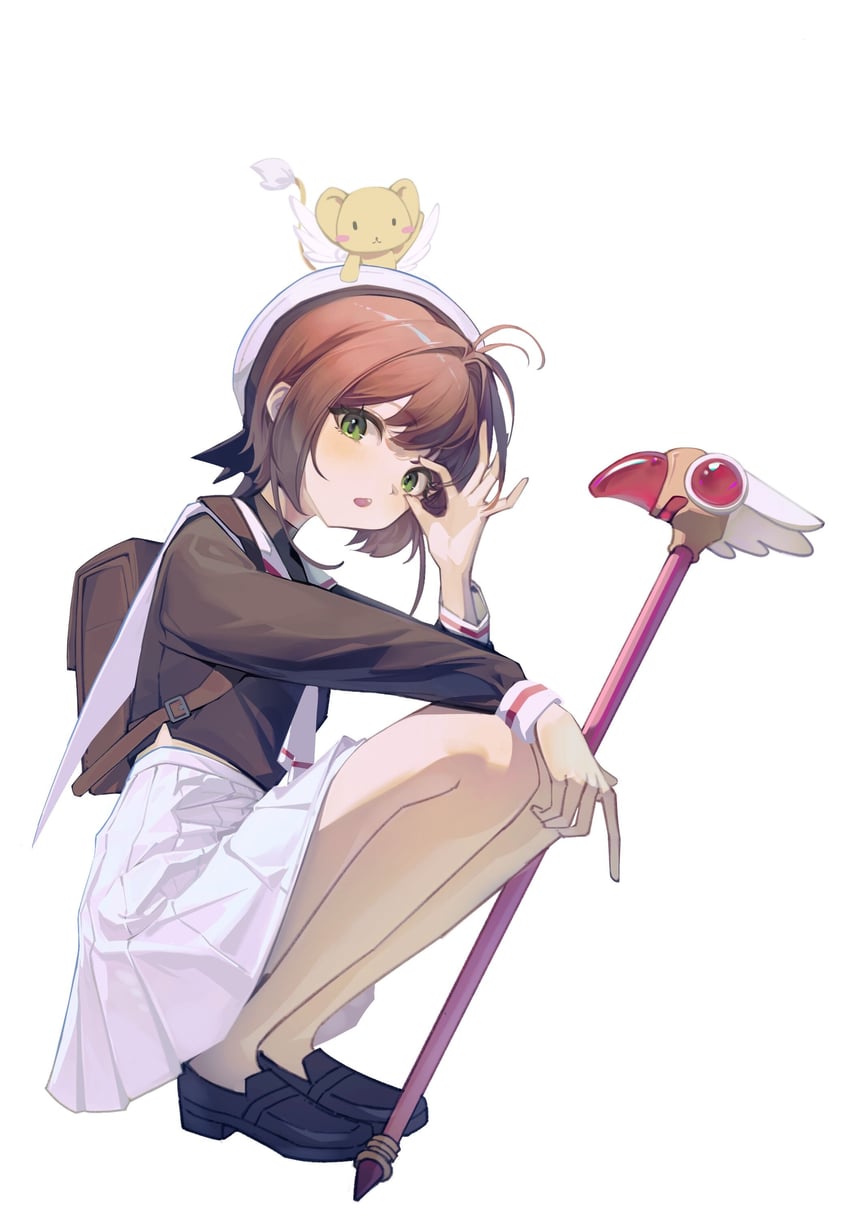 kinomoto sakura and kero (cardcaptor sakura) drawn by shanwenyufan