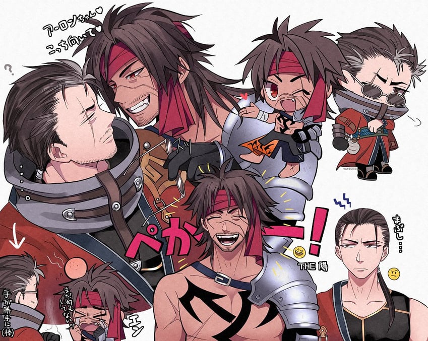 jecht and auron (final fantasy and 1 more) drawn by ttnoooo