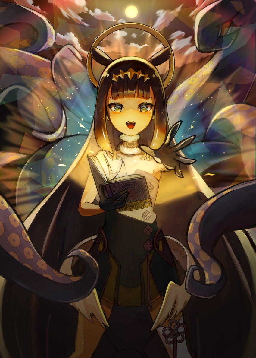 ninomae ina'nis and ao-chan (hololive and 1 more) drawn by anzai_growth