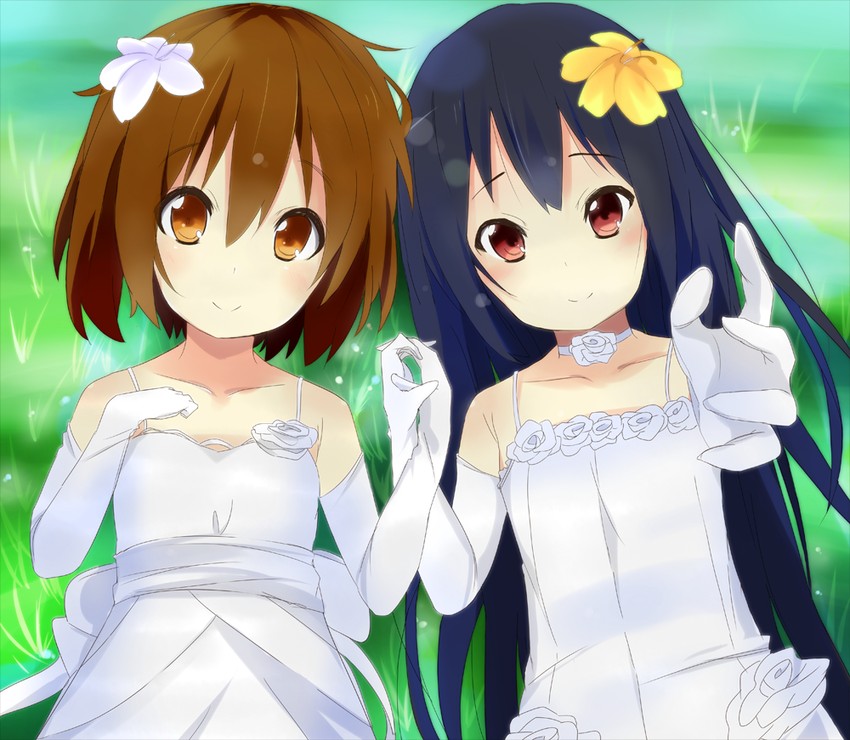 nakano azusa and hirasawa yui (k-on!) drawn by kokumu
