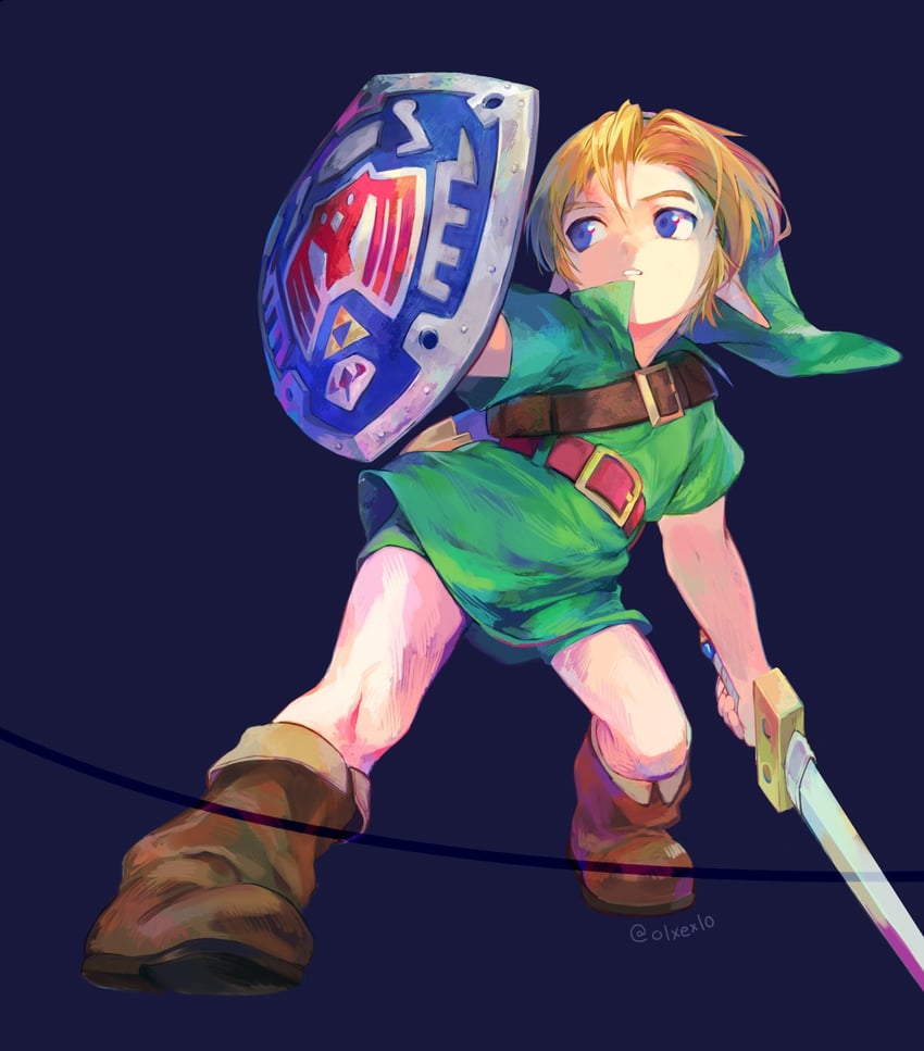 link and young link (the legend of zelda and 1 more) drawn by olxexlo