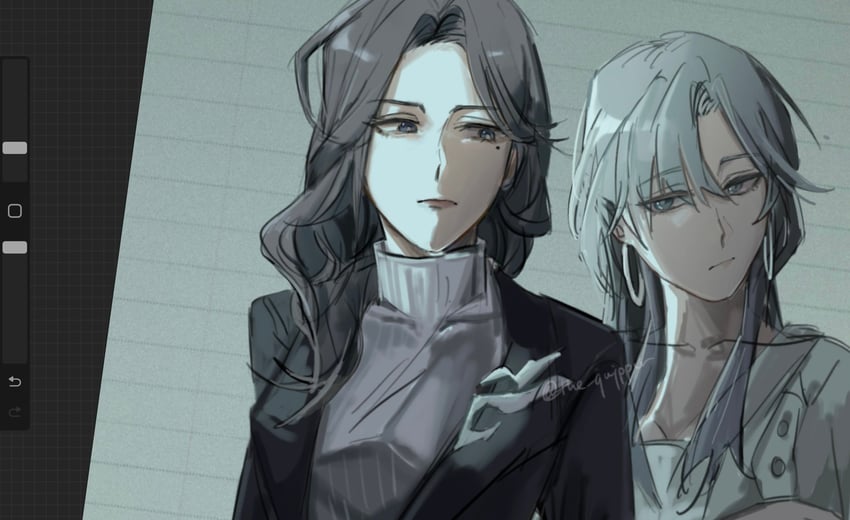 iris wen and victoria qi (love curse: find your soulmate) drawn by the_quipper