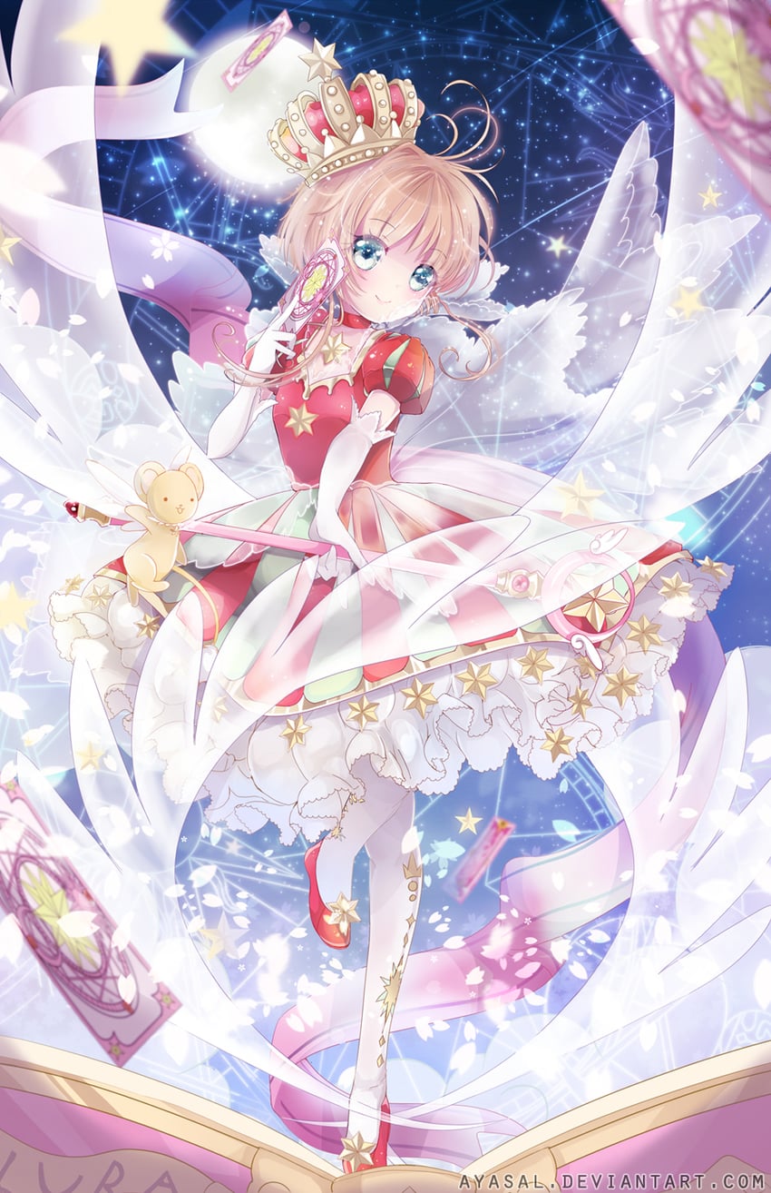 kinomoto sakura and kero (cardcaptor sakura) drawn by ayasal