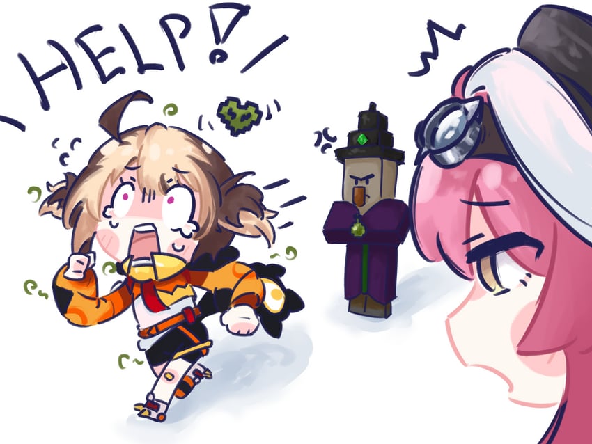 raora panthera, gigi murin, and witch (hololive and 2 more) drawn by endroll
