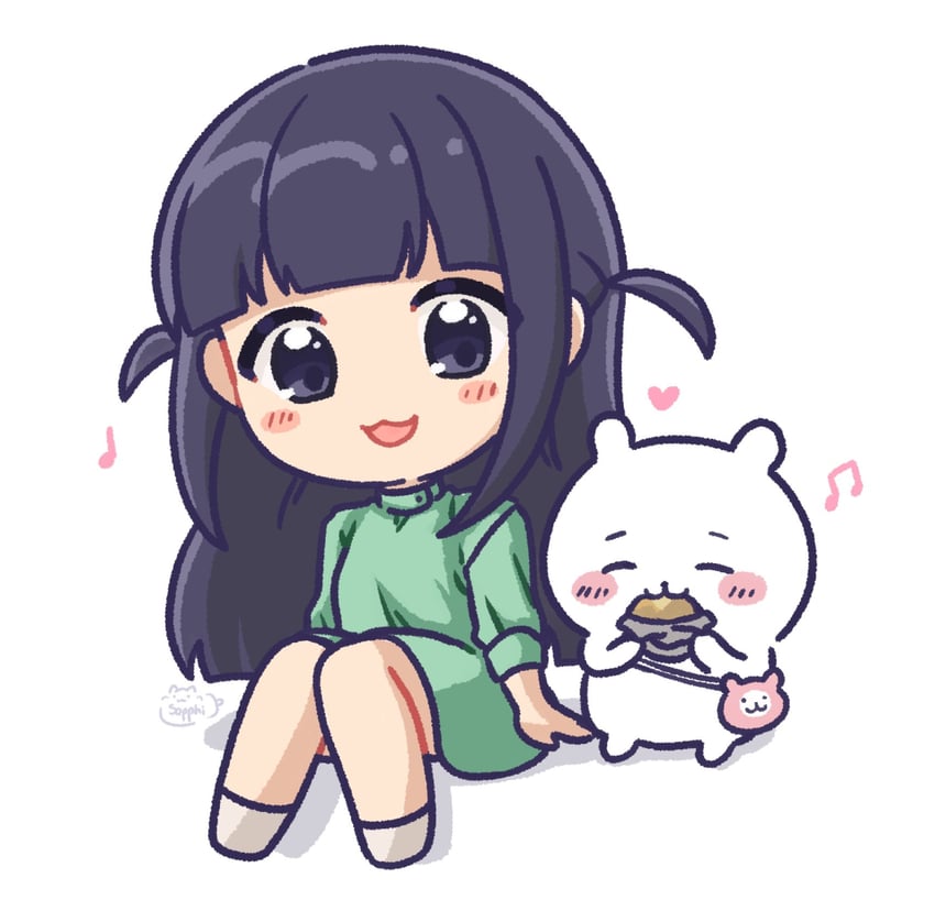 tsuyuzaki mahiru and chiikawa (shoujo kageki revue starlight and 1 more) drawn by sapphi_(sky_dreamsky)
