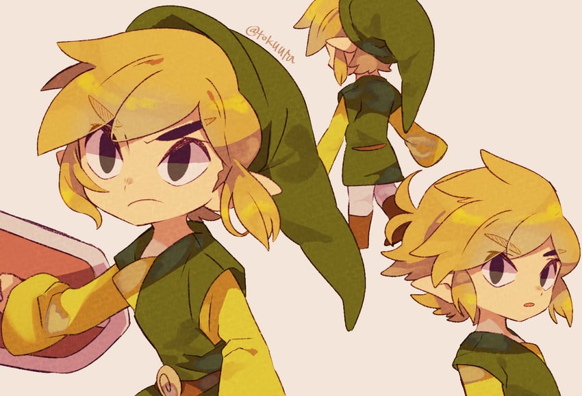 link and toon link (the legend of zelda and 2 more) drawn by tokuura