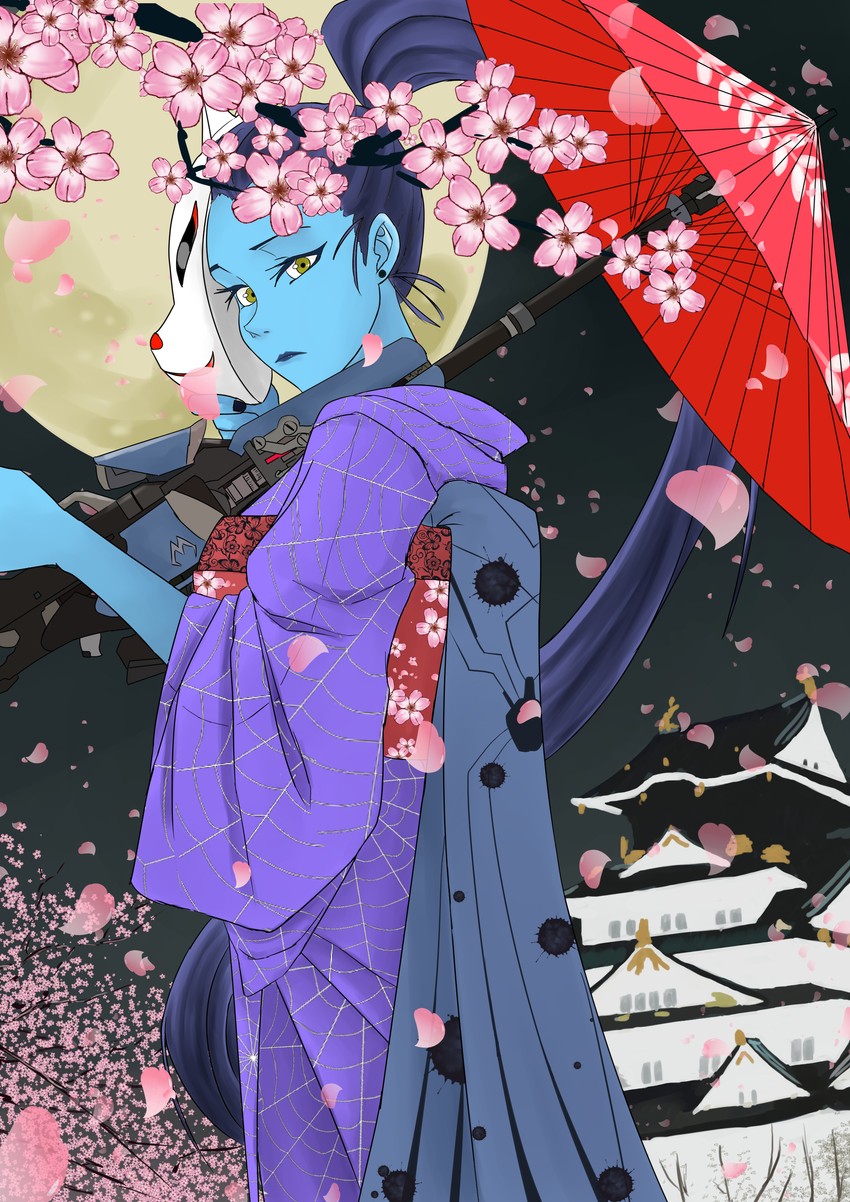 widowmaker (overwatch and 1 more) drawn by xiao_hei_dou