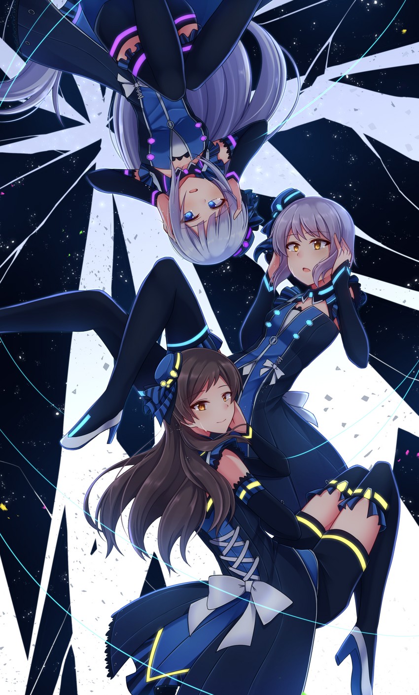 kitazawa shiho, makabe mizuki, and shiraishi tsumugi (idolmaster and 2 more) drawn by kurousagi_yuu