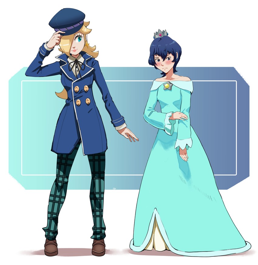 rosalina and shirogane naoto (persona and 3 more) drawn by francisco_mon