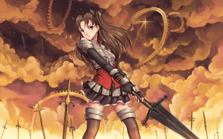 tohsaka rin (fate and 1 more) drawn by softmode