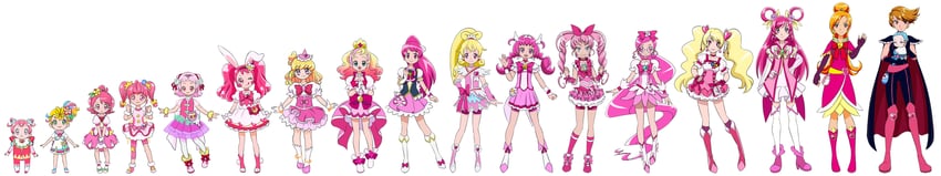 sora harewataru, houjou hibiki, aida mana, hoshizora miyuki, misumi nagisa, and 31 more (precure and 21 more) drawn by hapuriainen