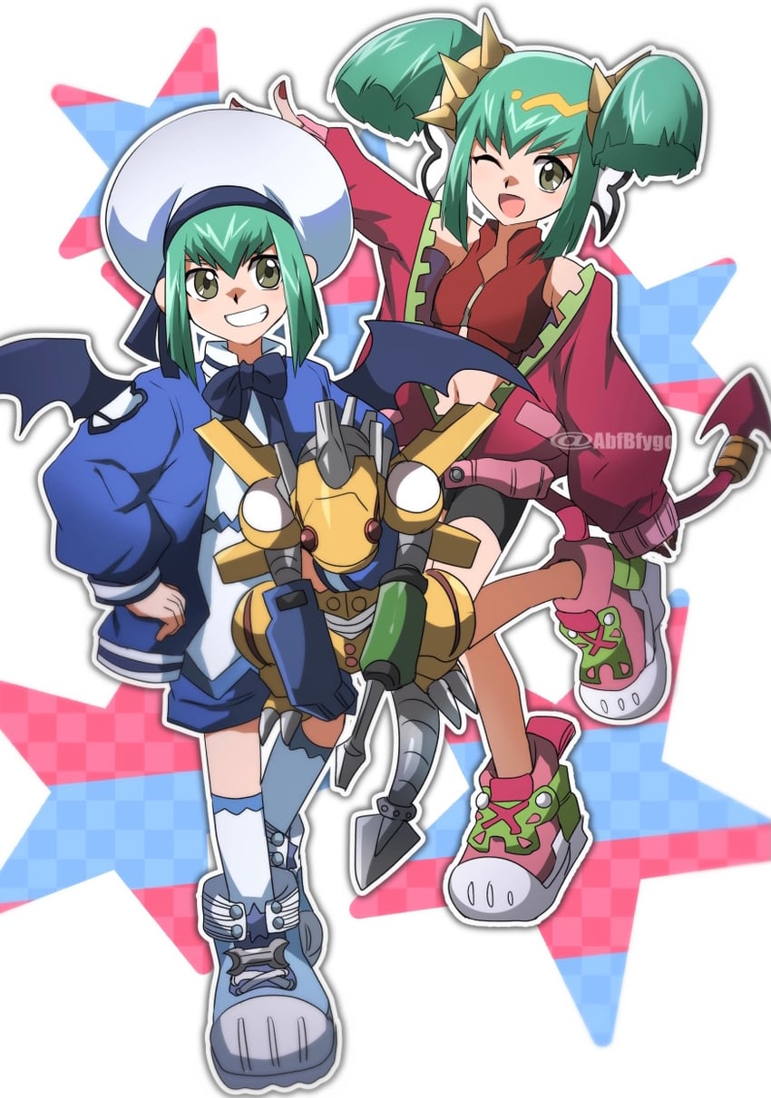 lil-la, ki-sikil, live twin lil-la, live twin ki-sikil, luca, and 2 more (yu-gi-oh! and 1 more) drawn by abfbfygo
