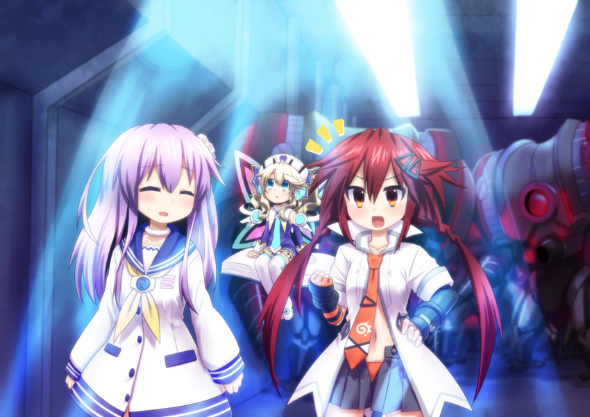 nepgear, tennouboshi uzume, and histoire (neptune and 1 more) drawn by mizunashi_(second_run)
