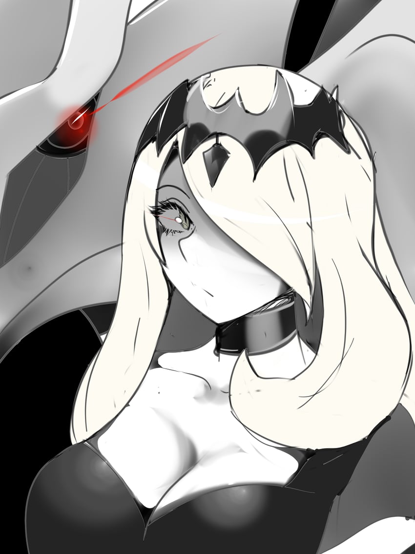 cynthia and giratina (pokemon and 1 more) drawn by t-mimi