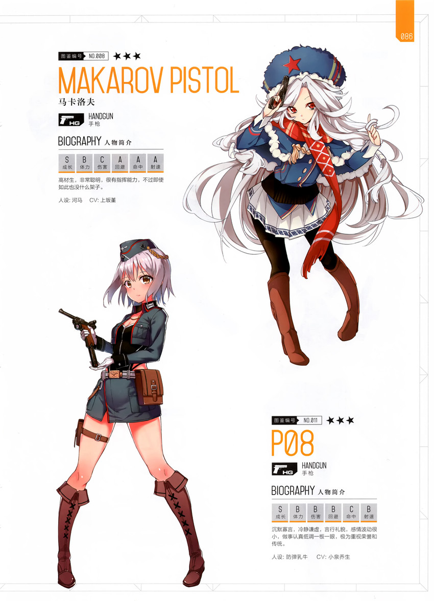 makarov and p08 (girls' frontline) drawn by fangdan_runiu and hippos