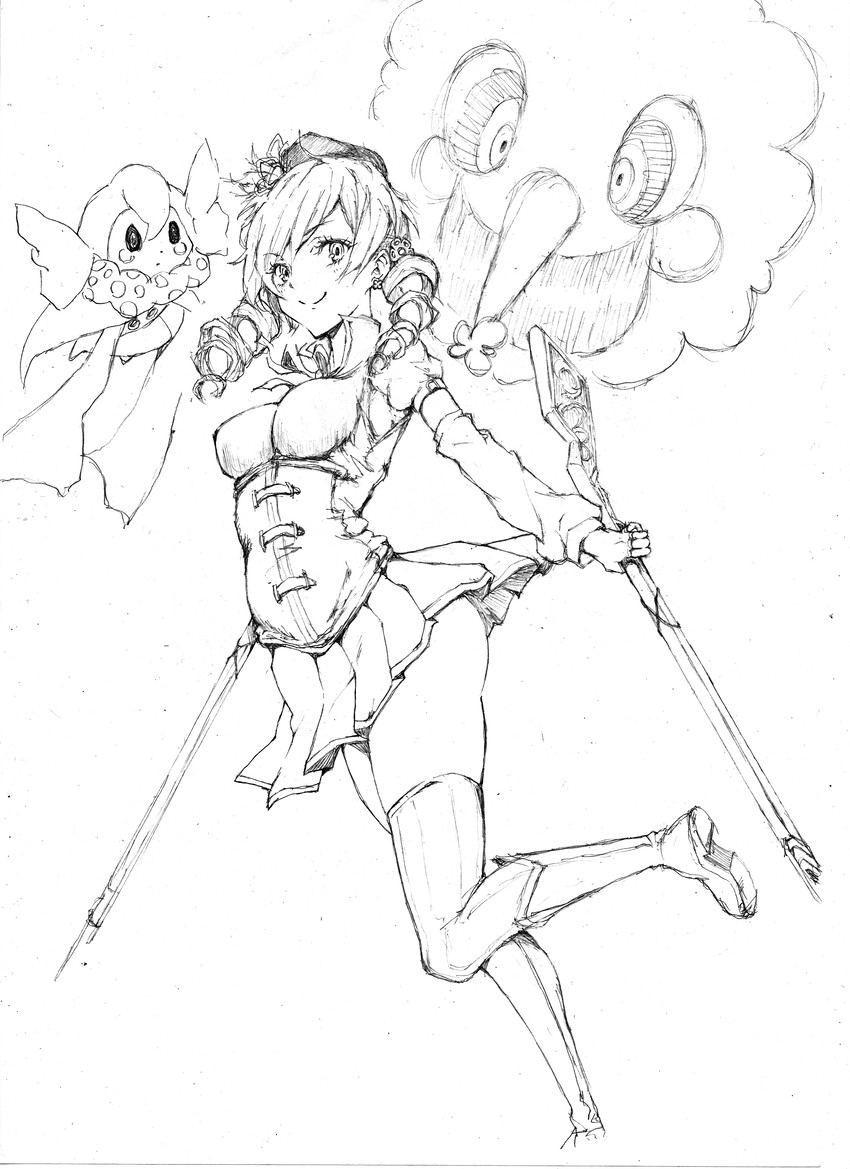 tomoe mami and charlotte (mahou shoujo madoka magica) drawn by harino646