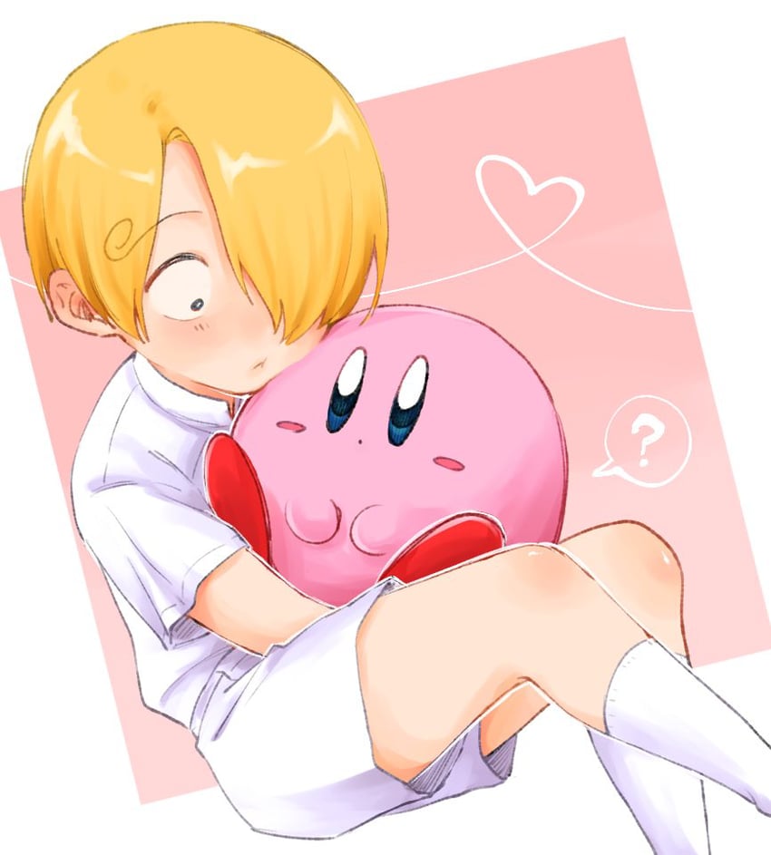 kirby and sanji (one piece and 1 more) drawn by kurimaron