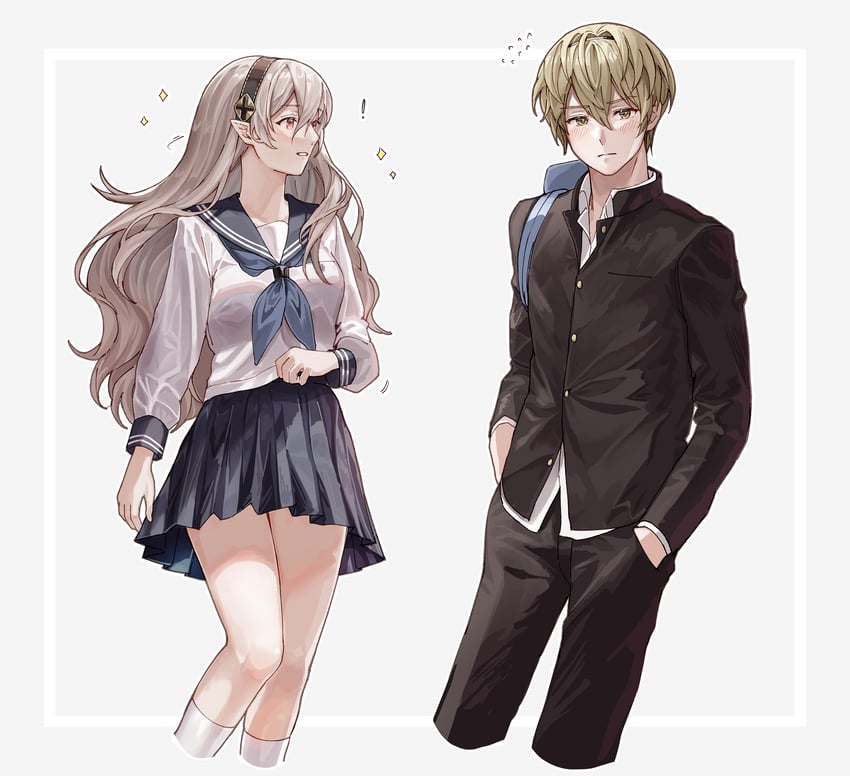 female corrin and leo (fire emblem and 1 more) drawn by sobasakuhin