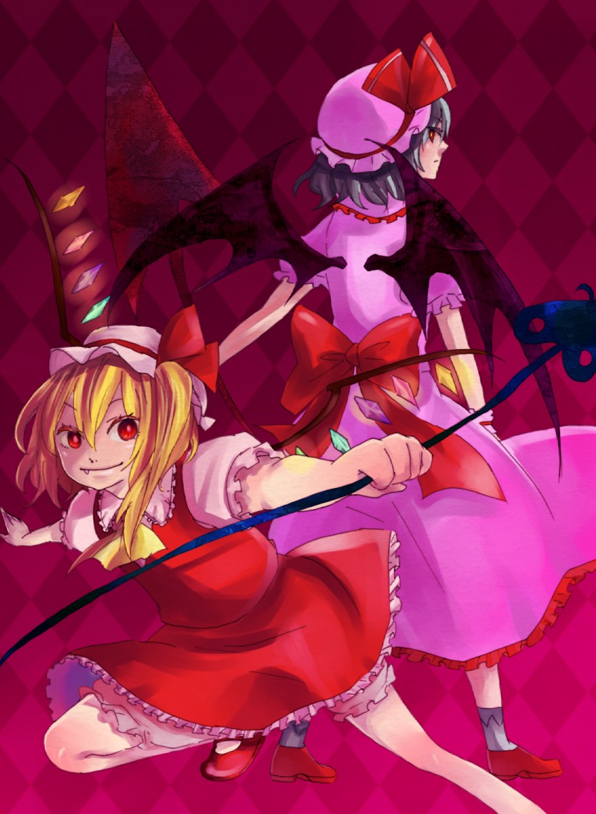 remilia scarlet and flandre scarlet (touhou) drawn by segawa_ichiko