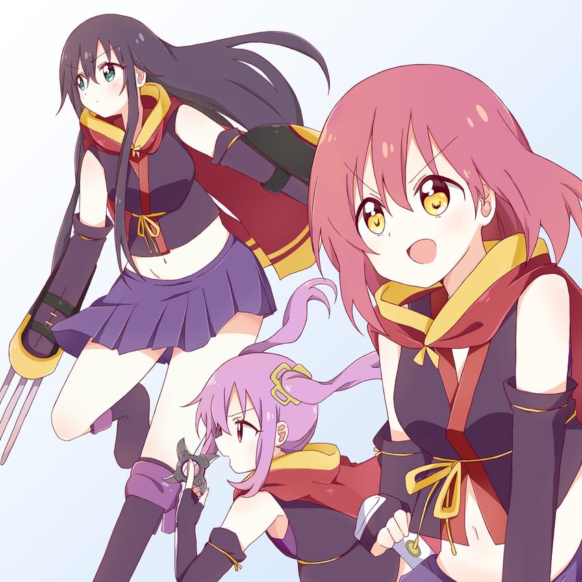 minamoto momo, sagami fuu, and ishikawa goe (release the spyce) drawn by mesushio