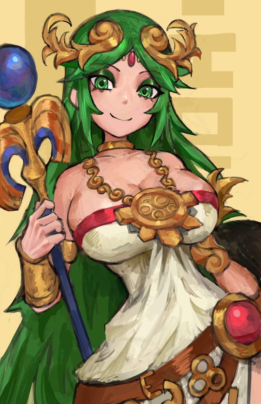 palutena (kid icarus and 1 more) drawn by saiykik