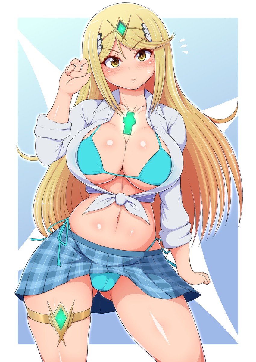mythra (xenoblade chronicles and 1 more) drawn by ponponmaru