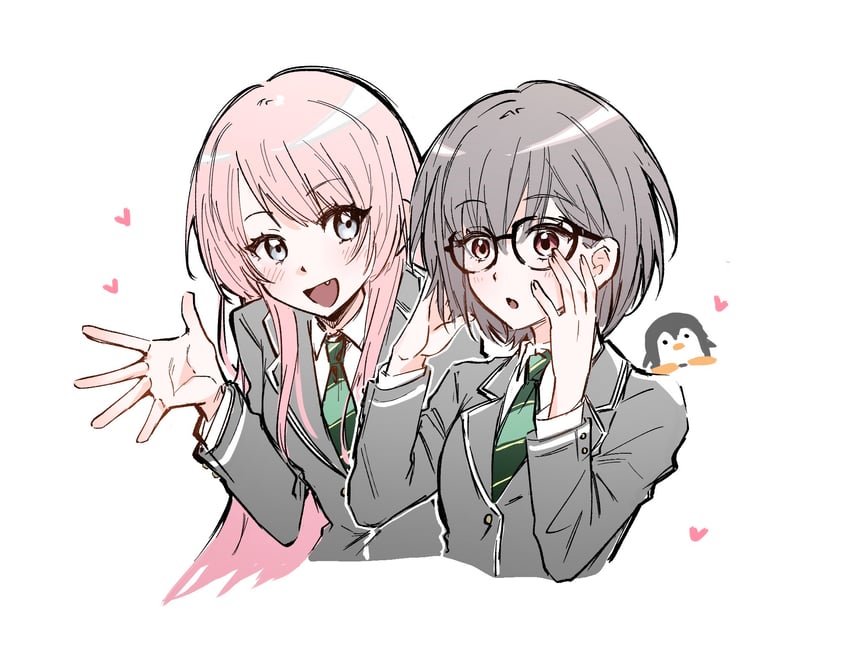chihaya anon and takamatsu tomori (bang dream! and 1 more) drawn by nemissa1