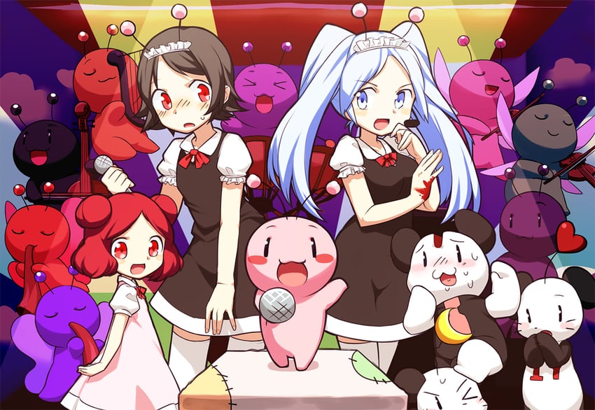 conchelle monyanism, paripariume umeko, nekojita nekozukin, kachil, nekoashi konbu, and 2 more (towelket wo mou ichido and 1 more) drawn by messier_number