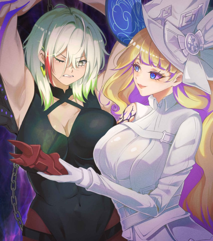 diabellstar the black witch and diabellze the original sinkeeper (yu-gi-oh!) drawn by lyrin_(haireirei)