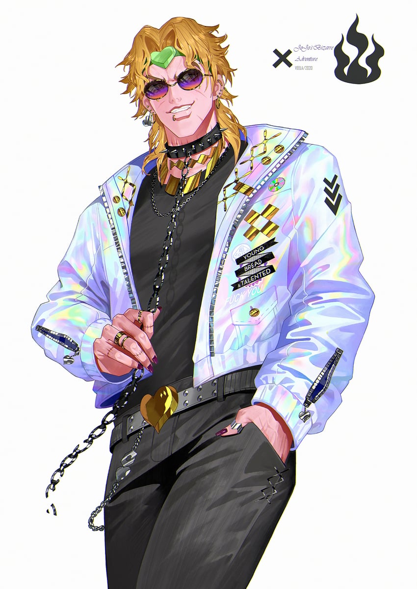 dio brando (jojo no kimyou na bouken and 1 more) drawn by veela