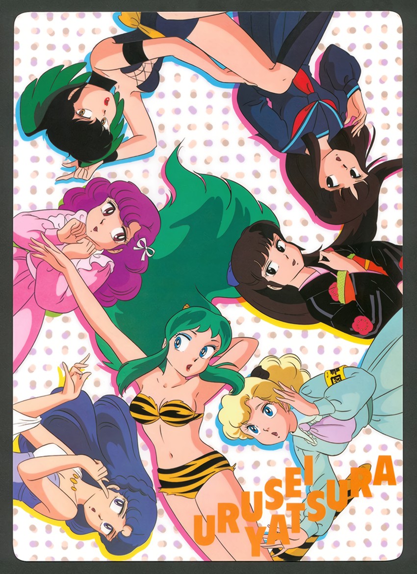 lum, ran, miyake shinobu, kurama, mendou ryouko, and 2 more (urusei yatsura)
