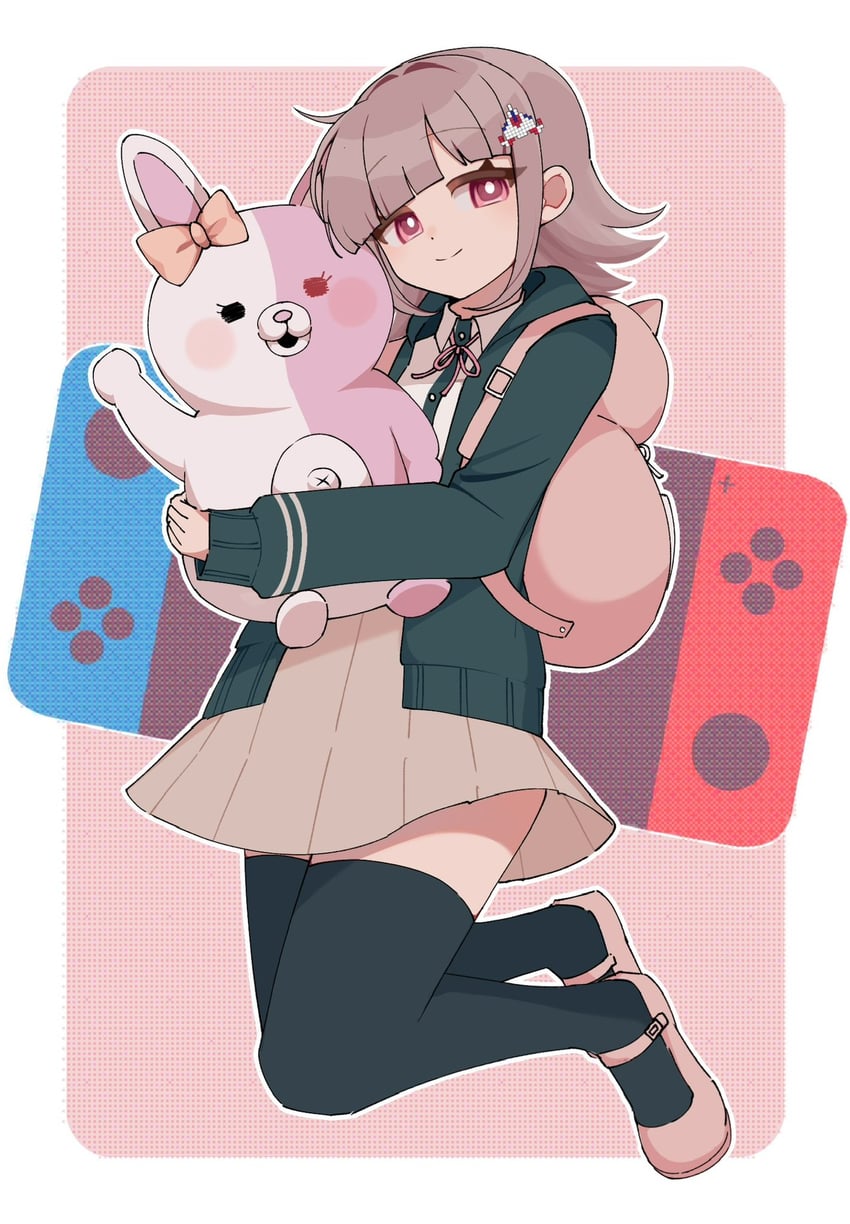 nanami chiaki and monomi (danganronpa and 2 more) drawn by mi_shengwu_3.2_hao