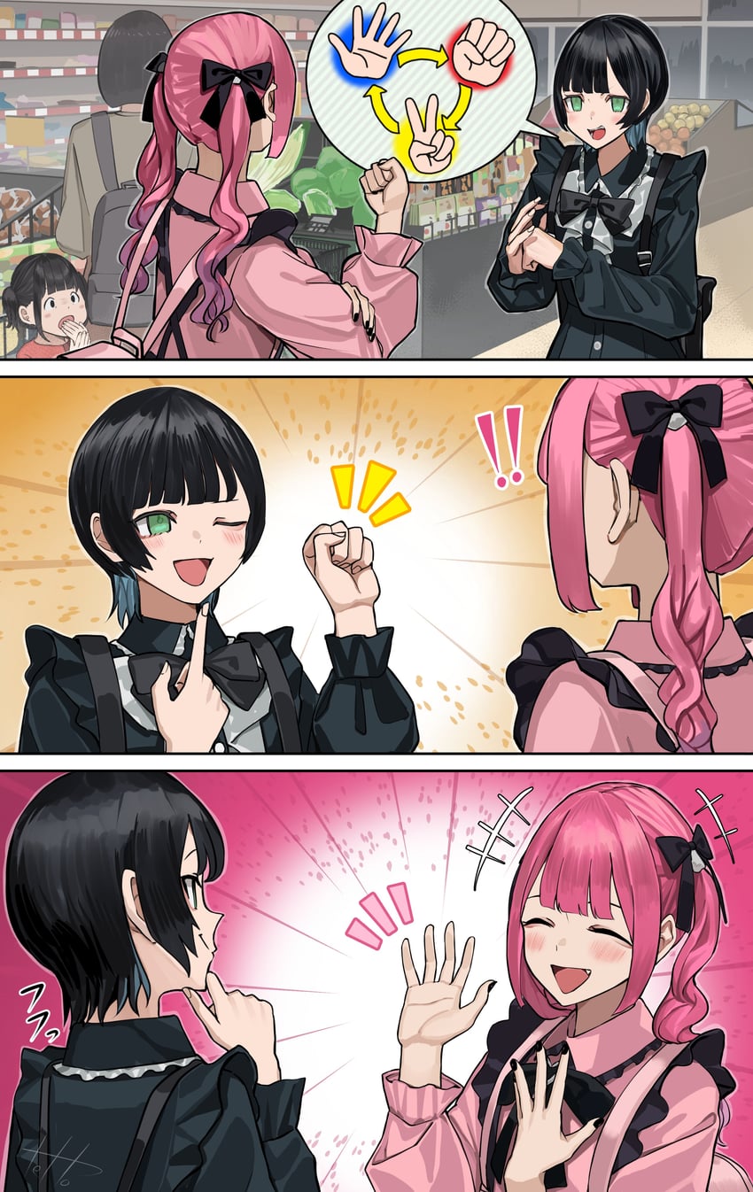 hinamizawa hinami and igarashi ritsu (original) drawn by tetto_(onnoveltet)