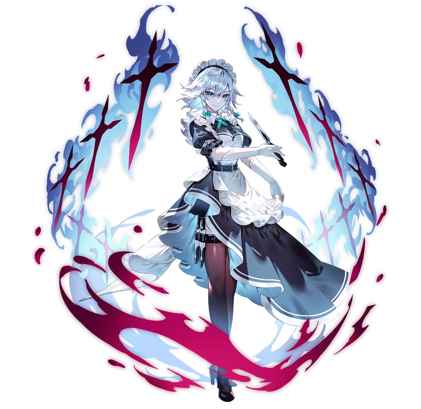 izayoi sakuya (touhou and 1 more) drawn by u_u_zan