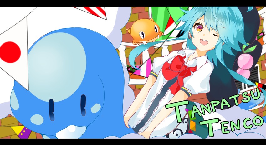 hinanawi tenshi and altaria (touhou and 2 more) drawn by tsumayouji_(tumayog)