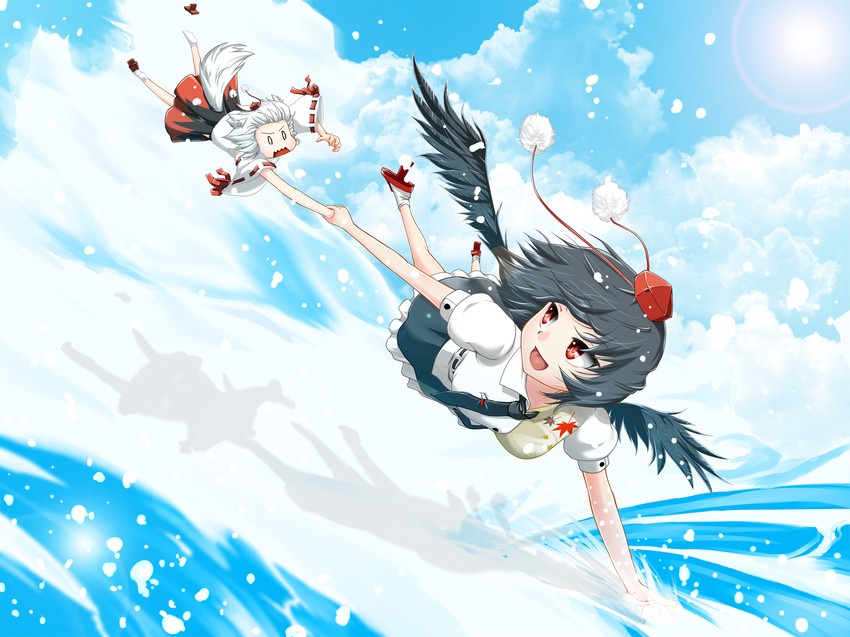 shameimaru aya and inubashiri momiji (touhou) drawn by shiina_excel