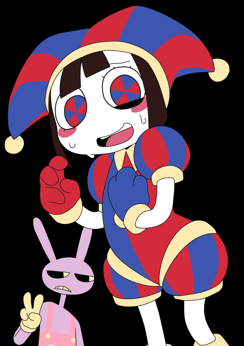 pomni and jax (the amazing digital circus) drawn by explosion_psycho