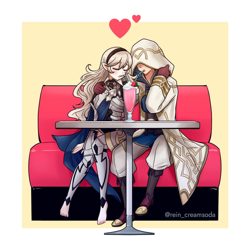 female corrin, kiran, and male kiran (fire emblem and 2 more) drawn by rein_creamsoda