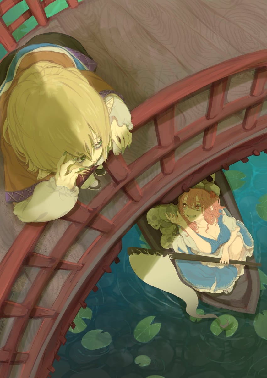 mizuhashi parsee and onozuka komachi (touhou) drawn by yamazaki_tsukune